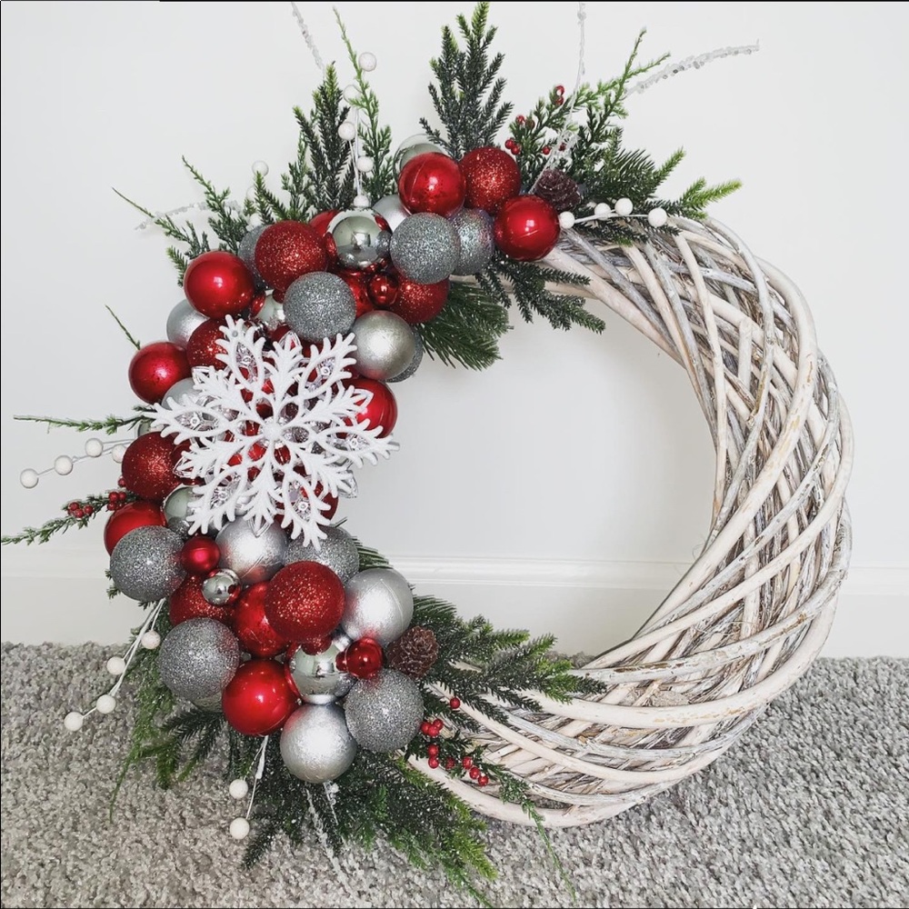 Homemade holiday wreath